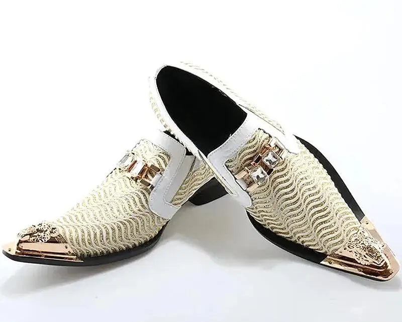 Oxfords Homme Bout Métal Doré – CLEVI Paris