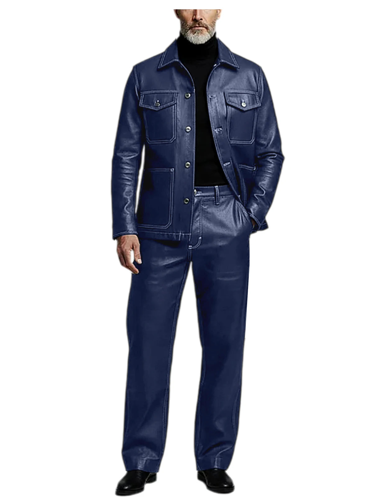 Ensemble Cuir PU Homme 2 Pièces – CLEVI Paris