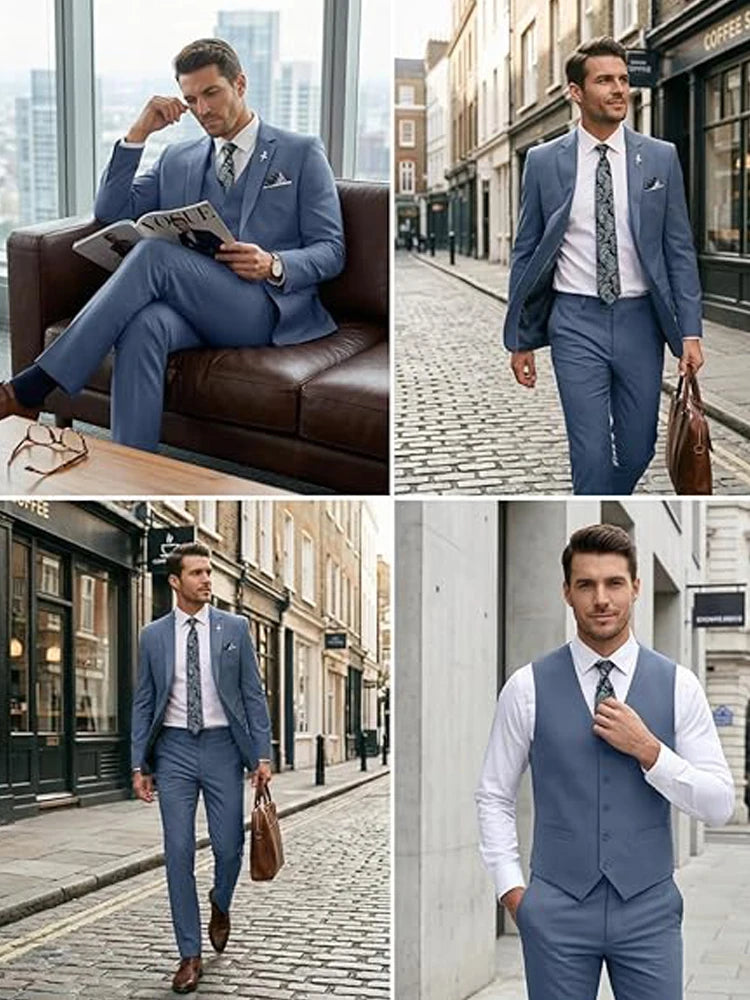 Costume 3 pièces homme slim – CLEVI Paris