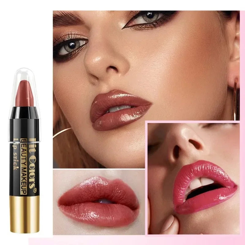 Rouge à Lèvres Crayon Velours Waterproof – Hydratant, Longue Tenue, 6 Teintes – CLEVI Paris
