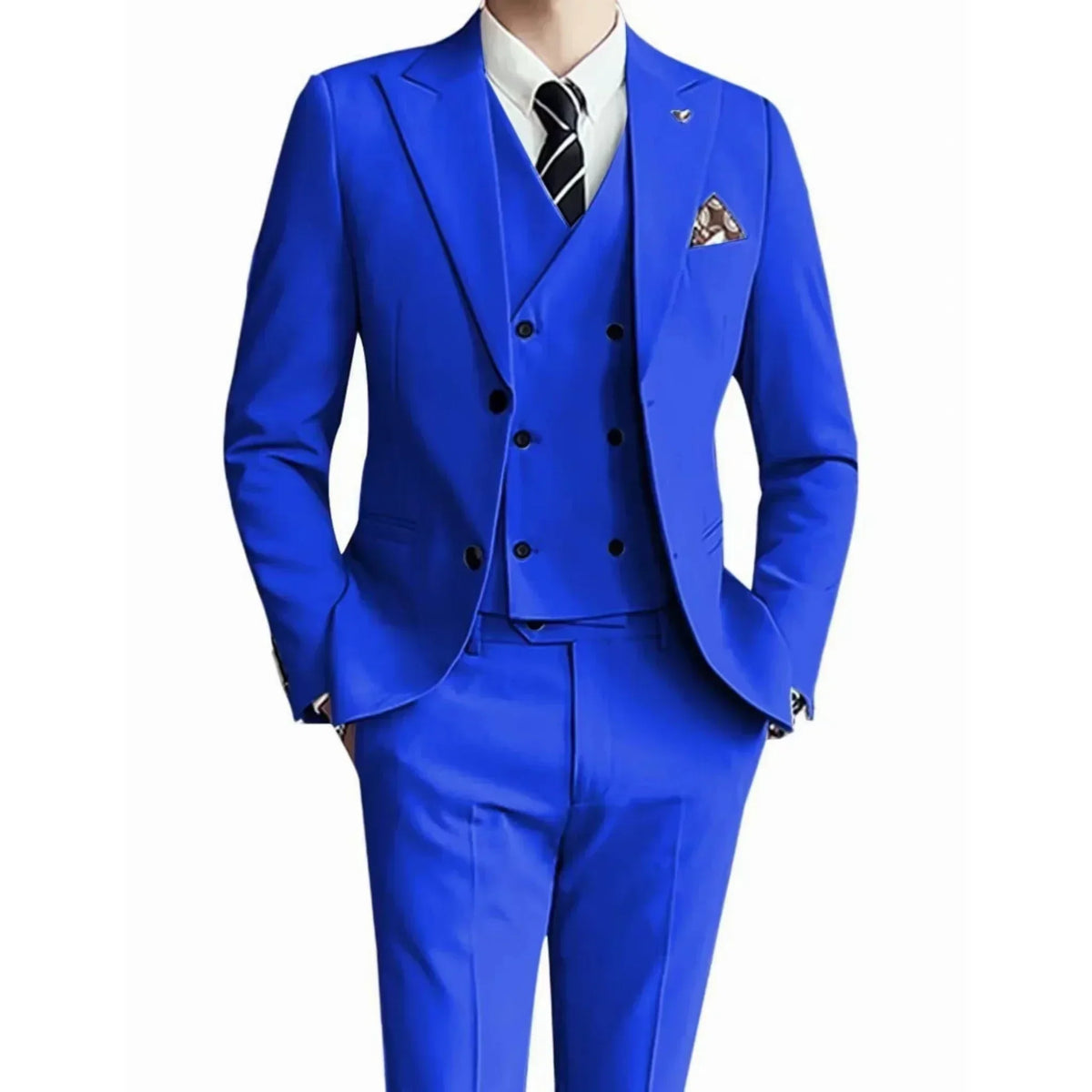 Costume homme 3 pièces uni, veste et gilet – CLEVI Paris
