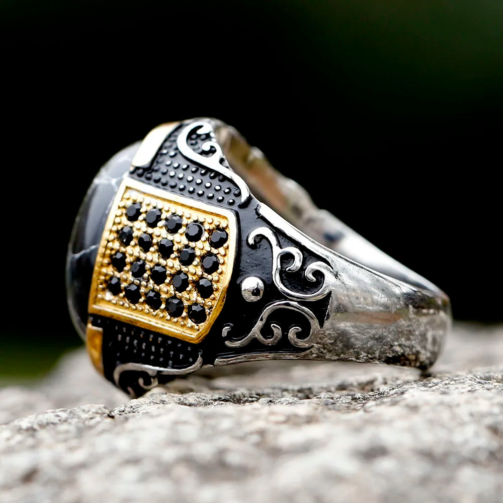 Bague Homme Ronde en Acier Titane – CLEVI Paris