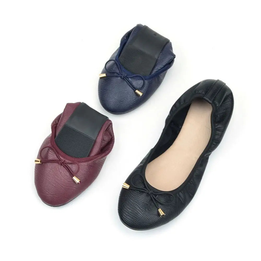 Ballerines femme souples à nœud – CLEVI Paris