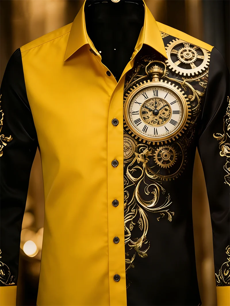 Chemise Homme Paisley à Manches Longues – CLEVI Paris