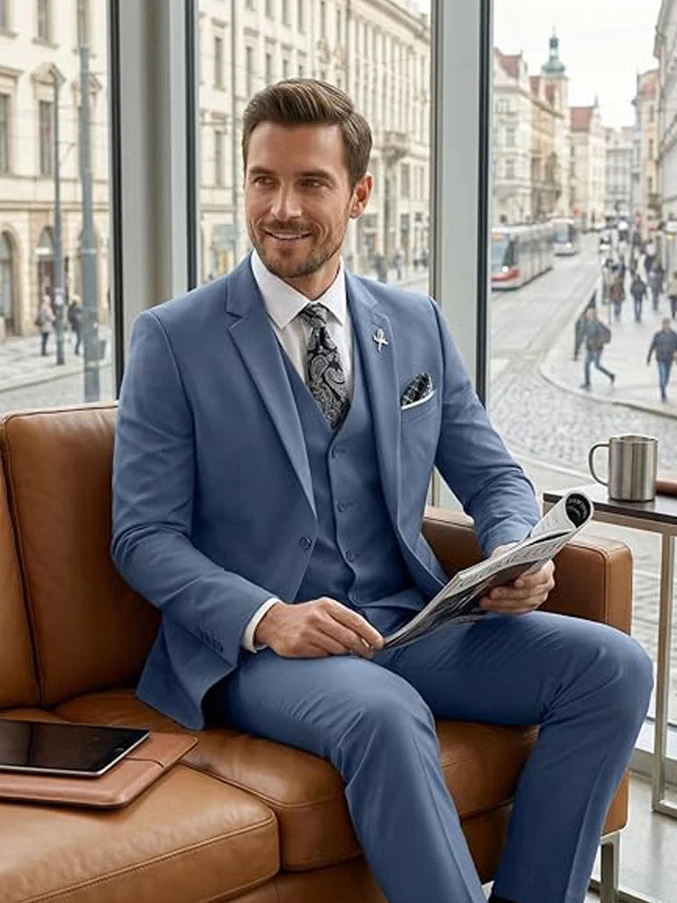 Costume 3 pièces homme slim – CLEVI Paris