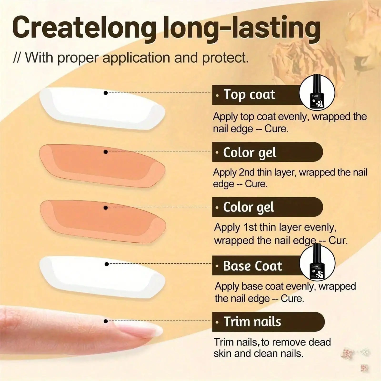 Vernis Gel Semi-Permanent TARTU 8ml – Sans HEMA Sans TPO UV/LED Soak-Off Longue Durée 21 Teintes – CLEVI Paris