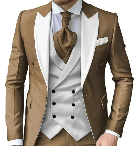 Costume homme 3 pièces polyester-viscose – CLEVI Paris