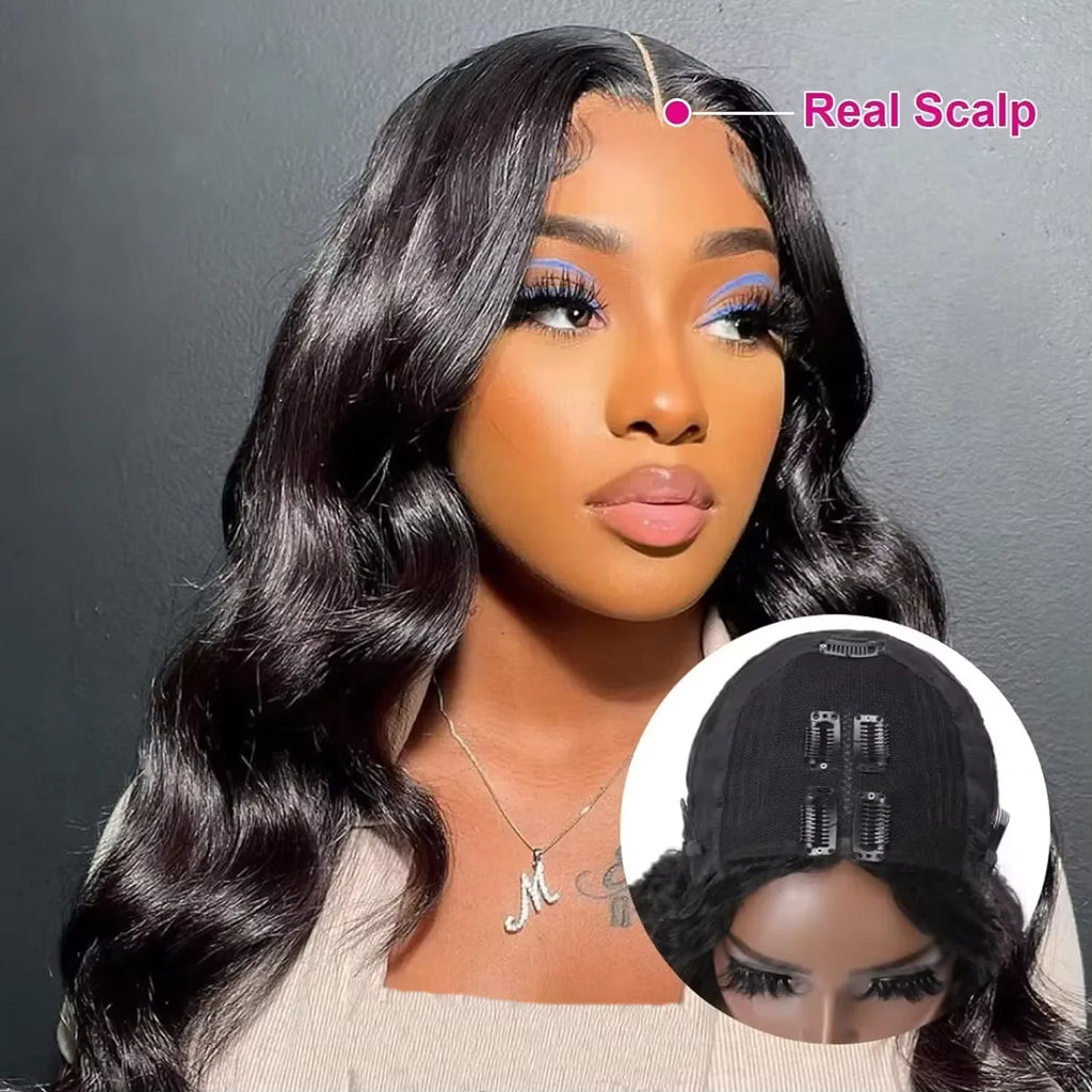 Perruque V-Part Body Wave Cheveux Brésiliens Remy – CLEVI Paris
