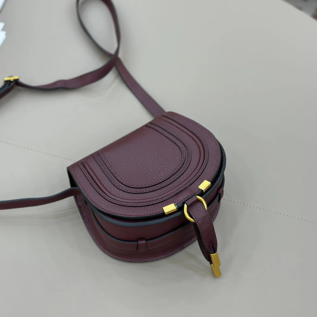 Sac Selle Femme Cuir Véritable Bandoulière Longue Luxe – CLEVI Paris