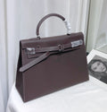 Sac À Main Femme Cuir Véritable Structuré Rabat Business – CLEVI Paris