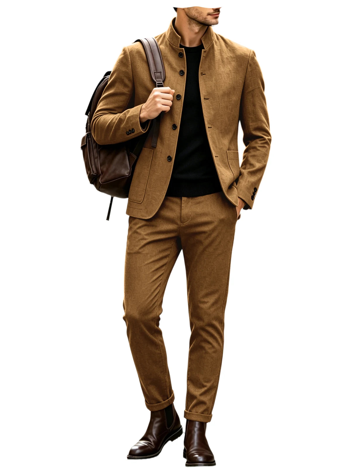 Costume homme 2 pièces col montant – CLEVI Paris