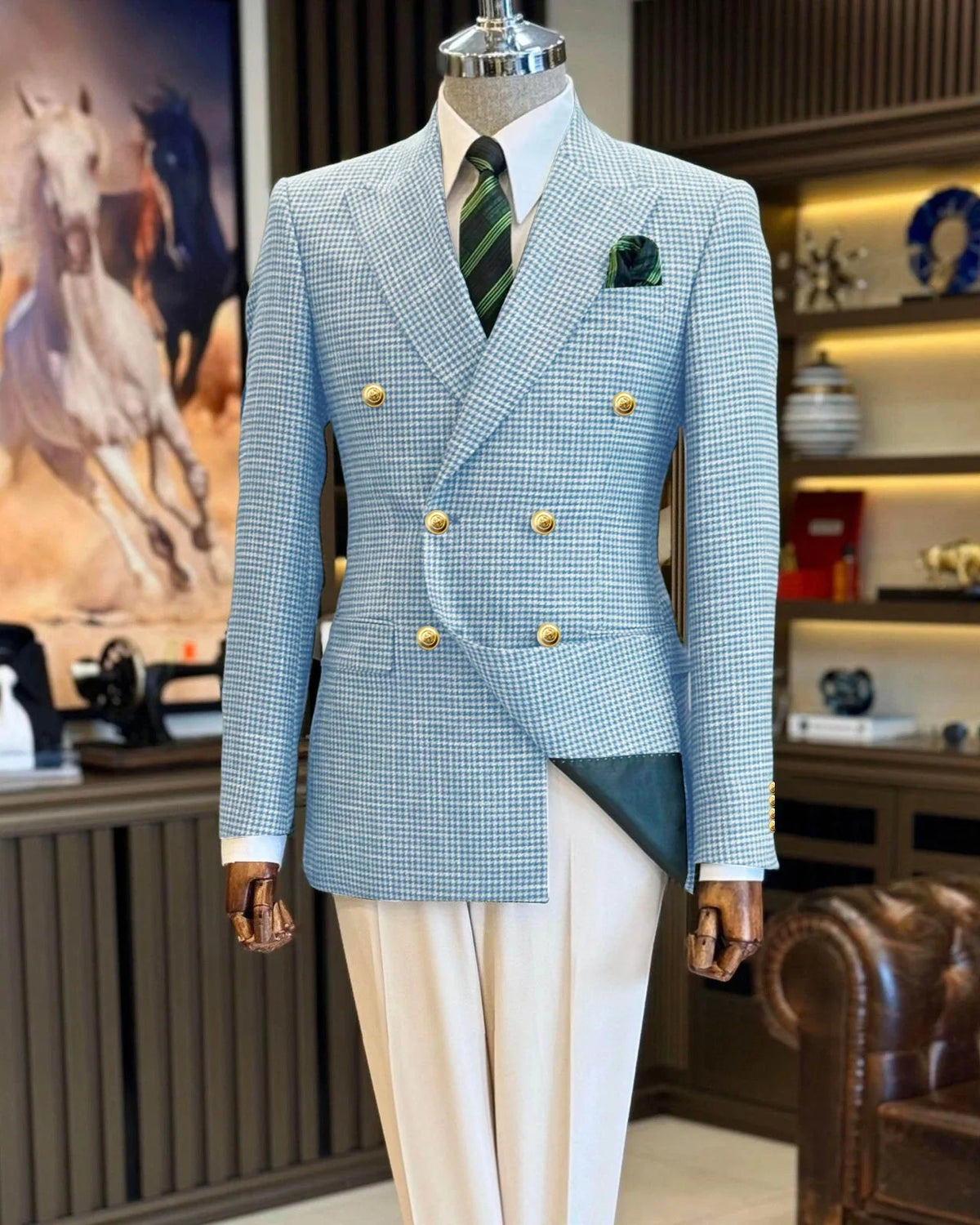 Blazer homme croisé grande taille – CLEVI Paris