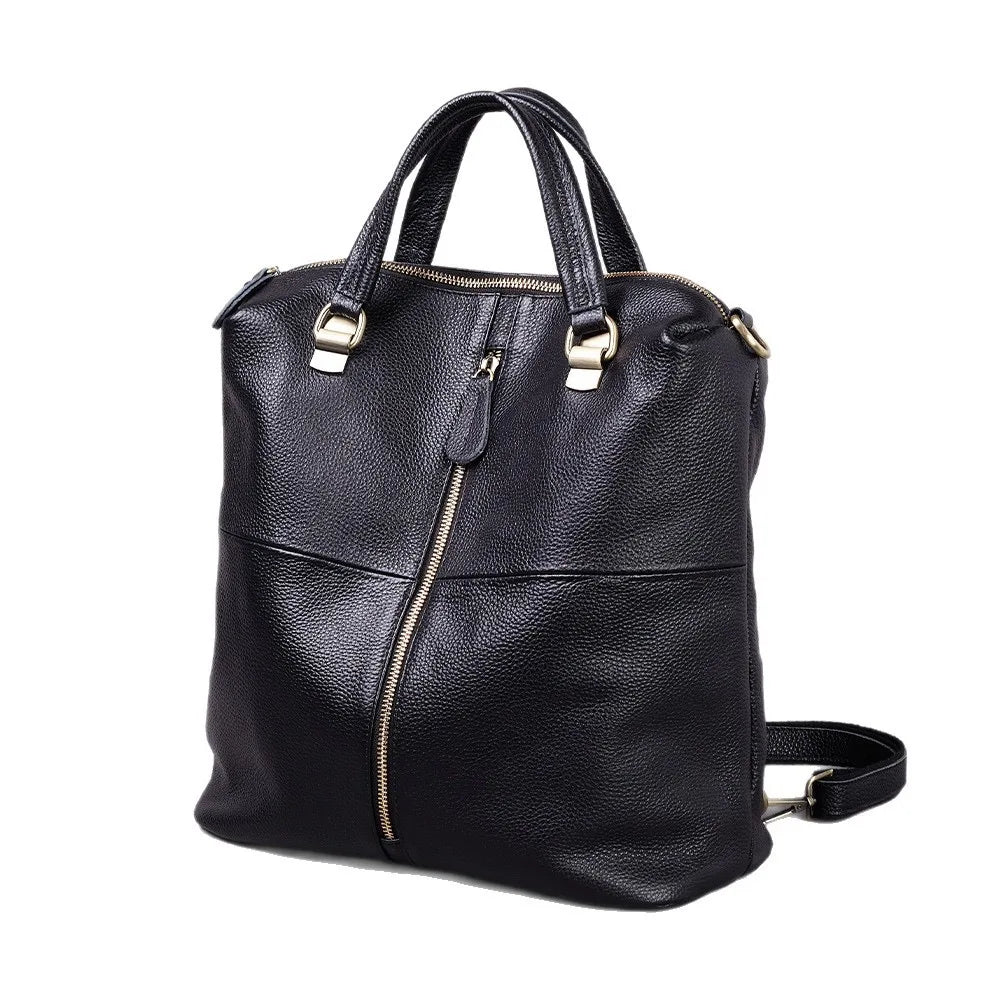 Sac À Dos Femme Cuir Vache Convertible Anti-Vol Voyage – CLEVI Paris
