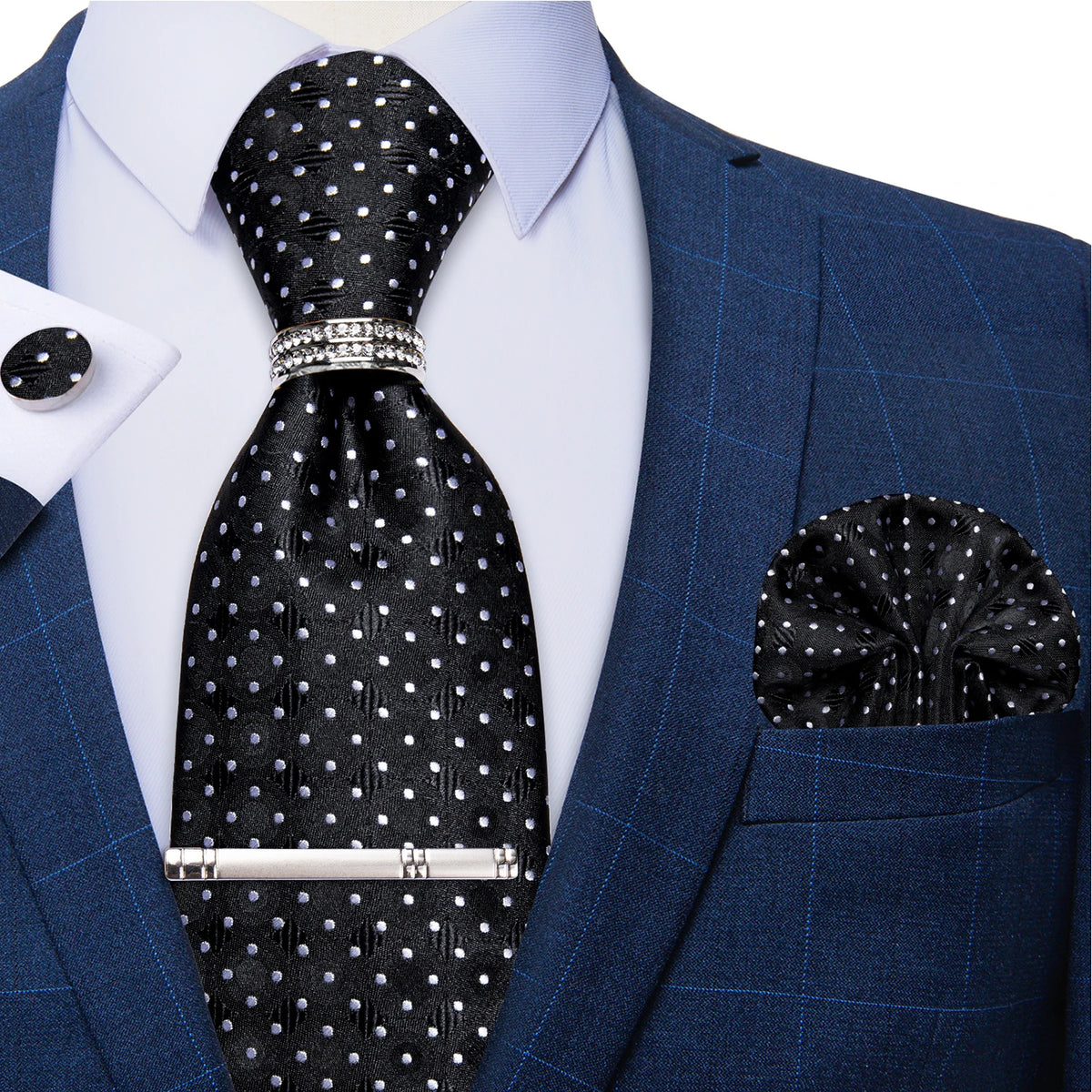 Coffret cravate homme, pochette et anneau – CLEVI Paris