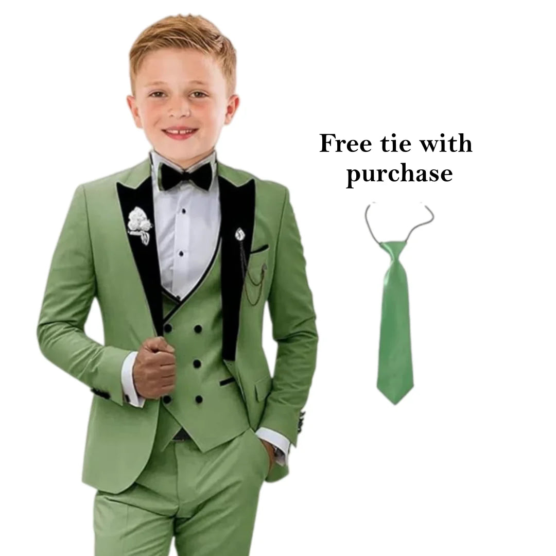 Costume garçon veste et gilet XK002 – CLEVI Paris