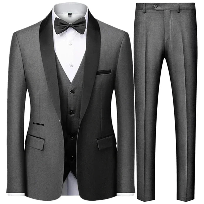 Costume trois pièces homme coupe droite – CLEVI Paris