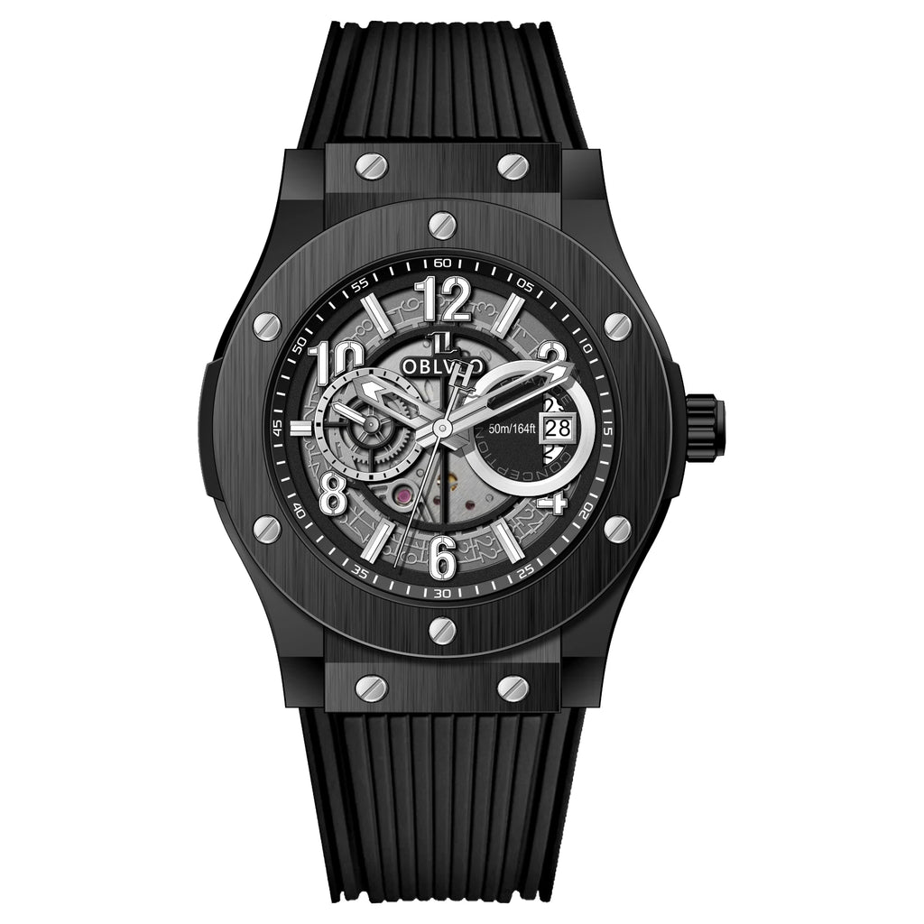 Montre Homme Mécanique Automatique Squelette Saphir 44mm – CLEVI Paris