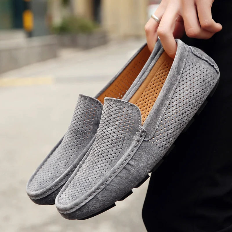 Mocassins Suède Homme Respirants Casual – CLEVI Paris