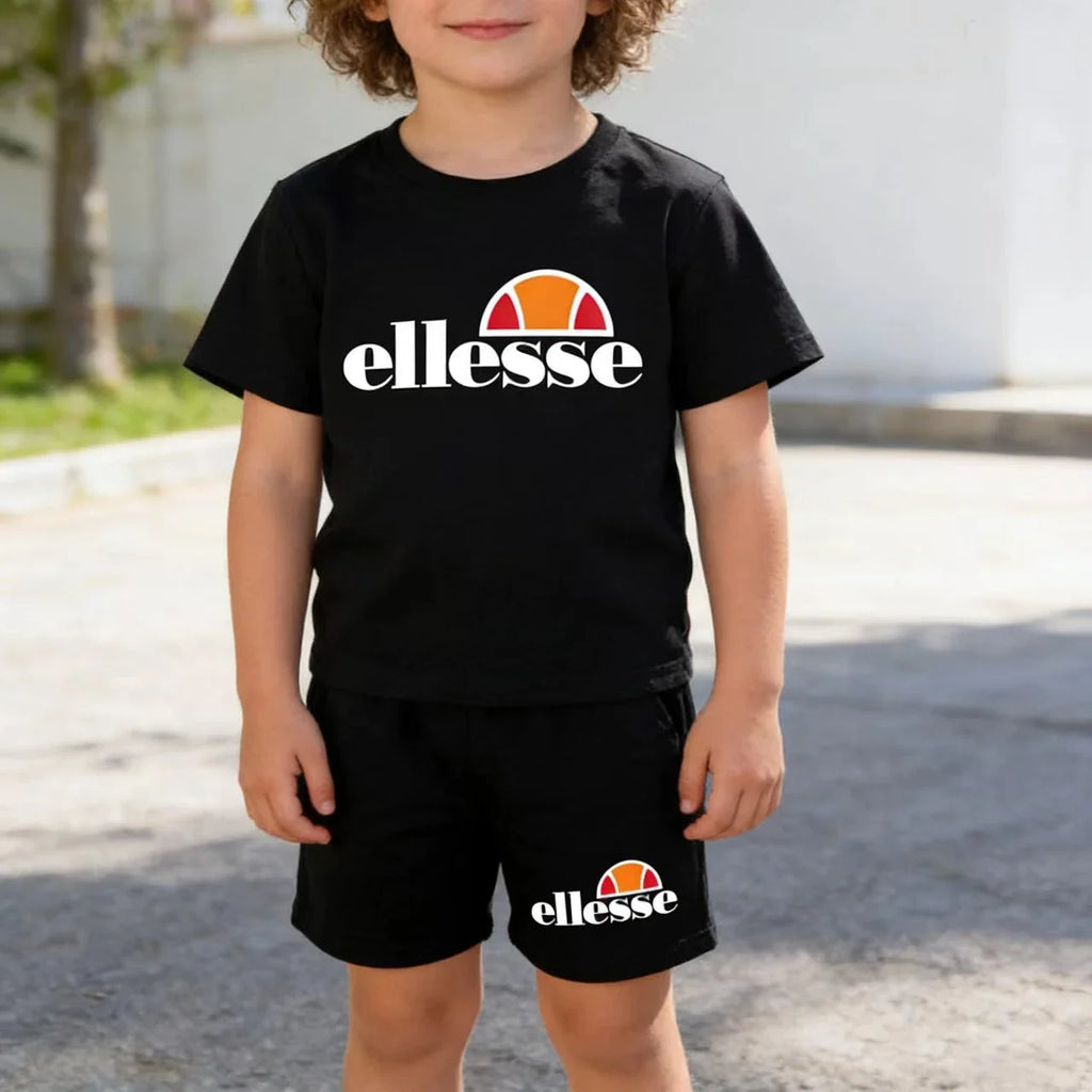 Ensemble enfant imprimé T-shirt et short – CLEVI Paris