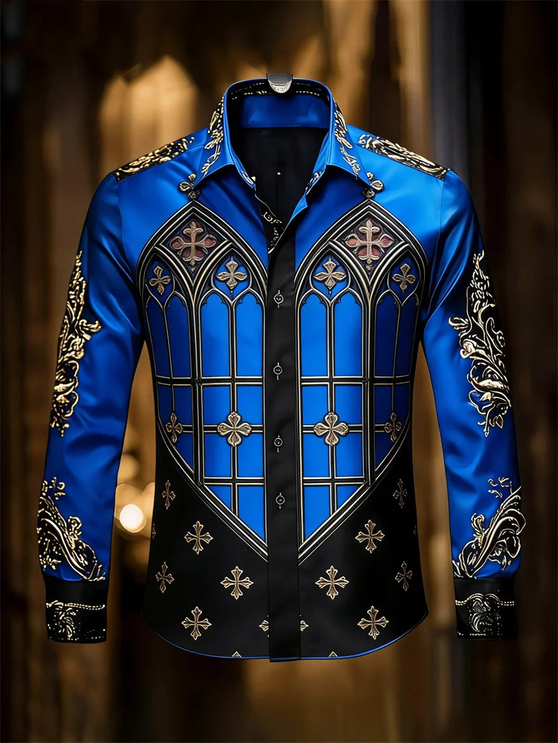 Chemise Homme à Motif Artistique 3D – CLEVI Paris