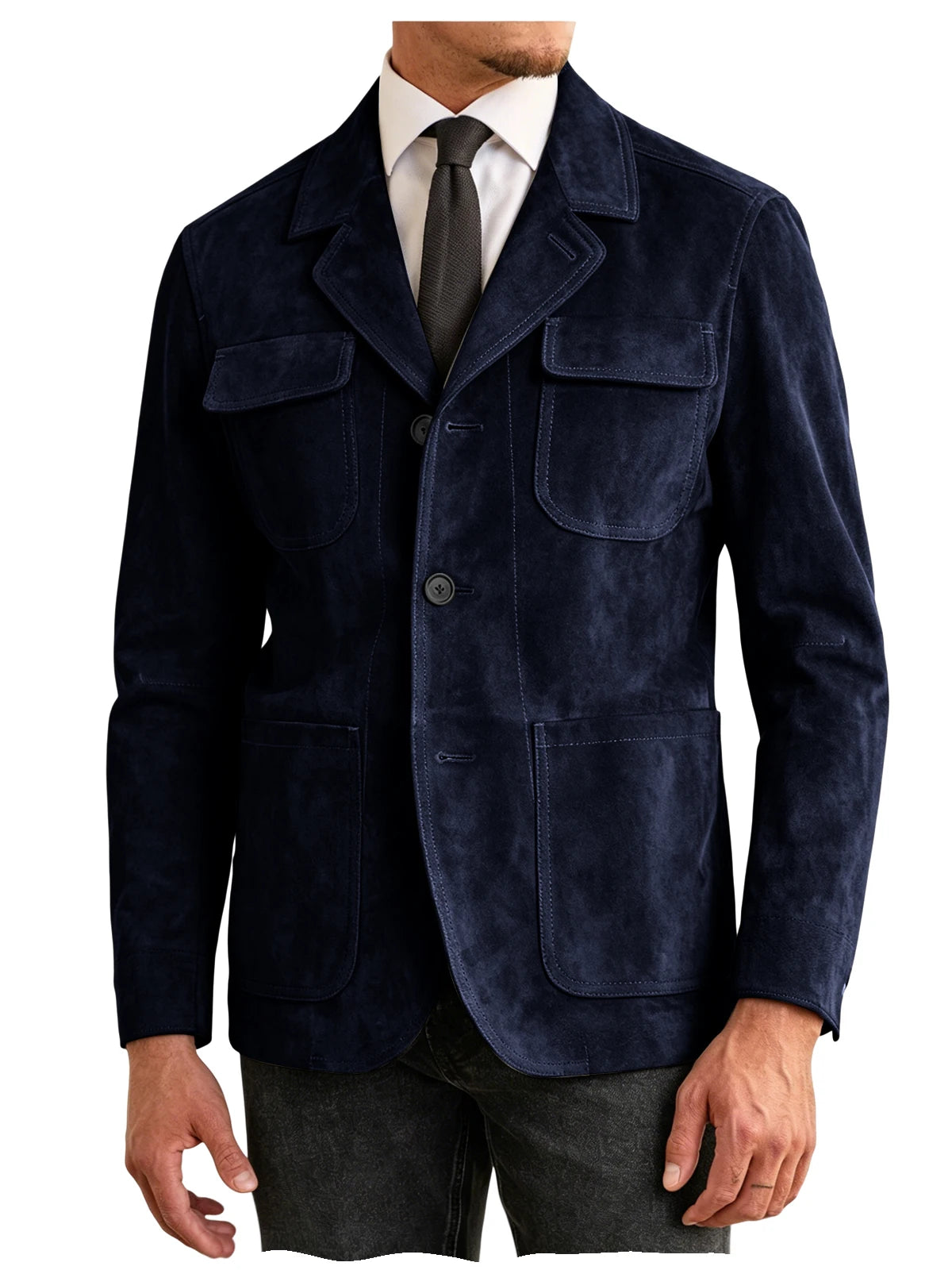 Veste Safari Suédine Homme – CLEVI Paris