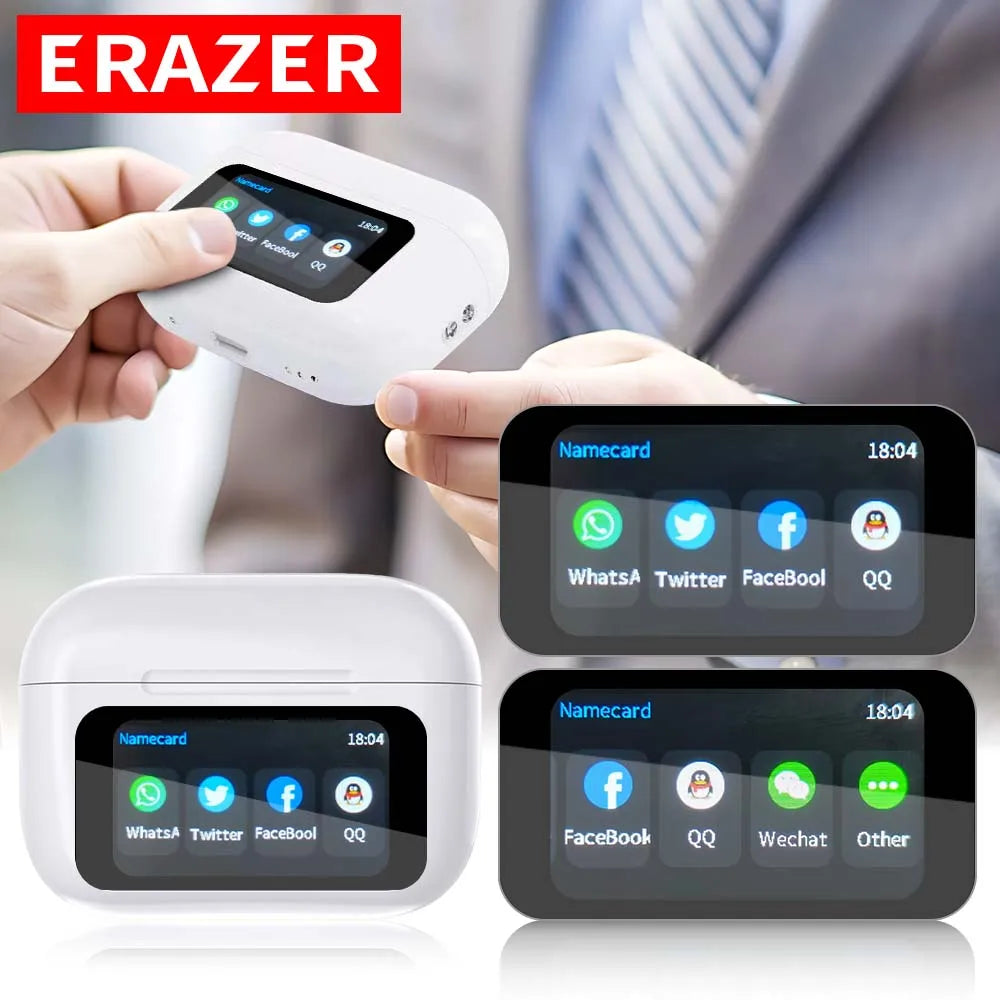 Écouteurs TWS ERAZER ANC Écran LCD Bluetooth 5.0 – CLEVI Paris