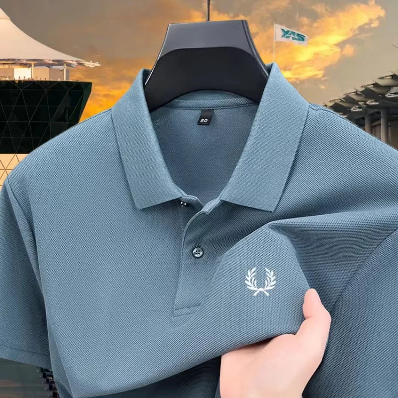 Polo Homme 100% Coton Broderie Épi Slim Fit Anti-Froissage Golf Casual Été M-4XL – CLEVI Paris