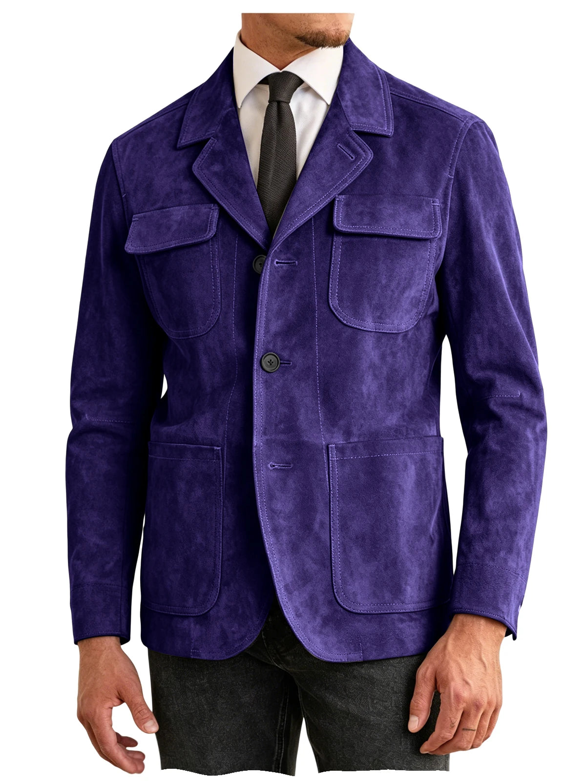 Veste Safari Suédine Homme – CLEVI Paris