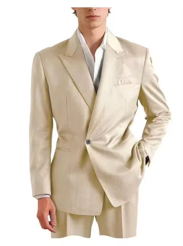 Costume 2 pièces en lin homme vert olive – CLEVI Paris