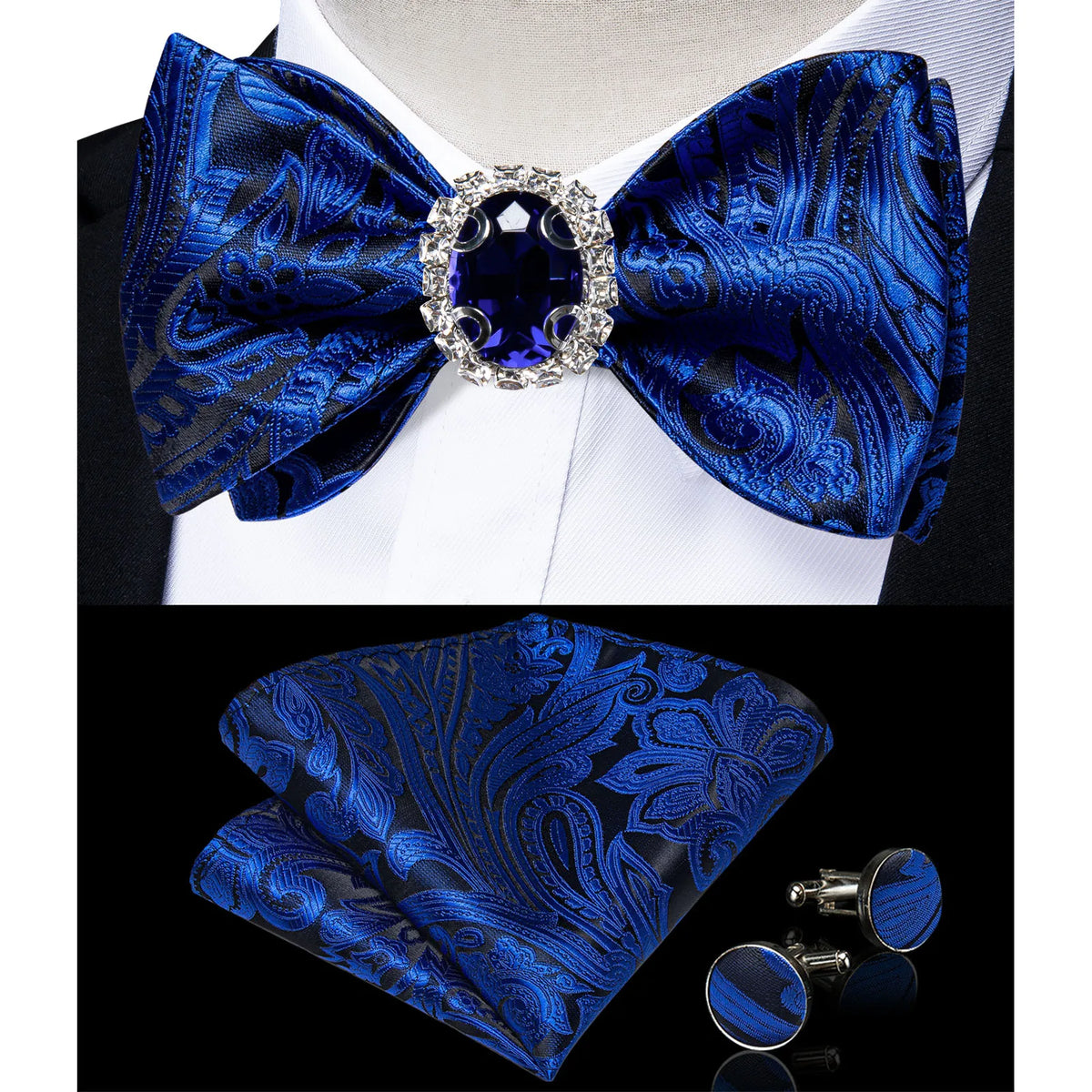 Coffret nœud papillon paisley et accessoires – CLEVI Paris