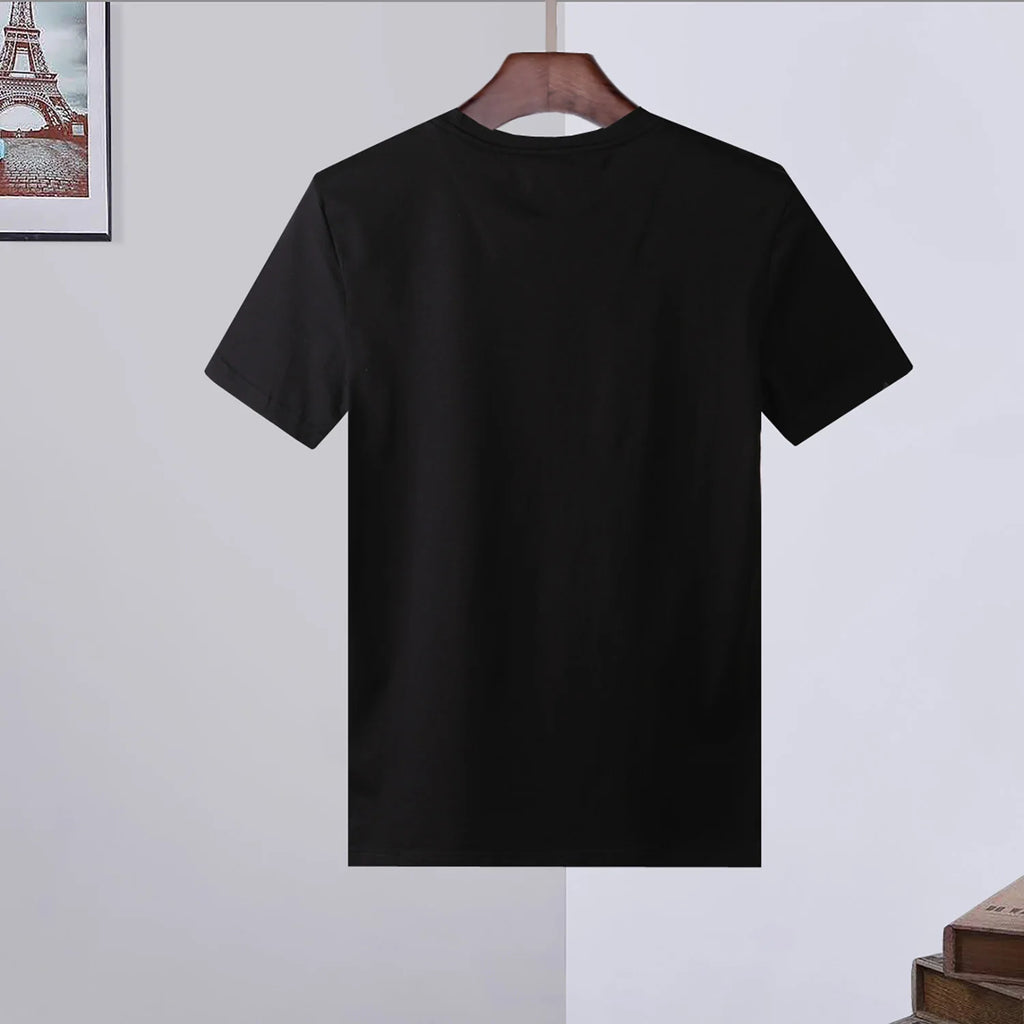T-Shirt Unisexe Motif Skull Style Luxe Hip-Hop Col Rond Coton – CLEVI Paris
