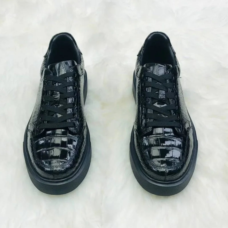 Sneakers basses homme noires à lacets – CLEVI Paris
