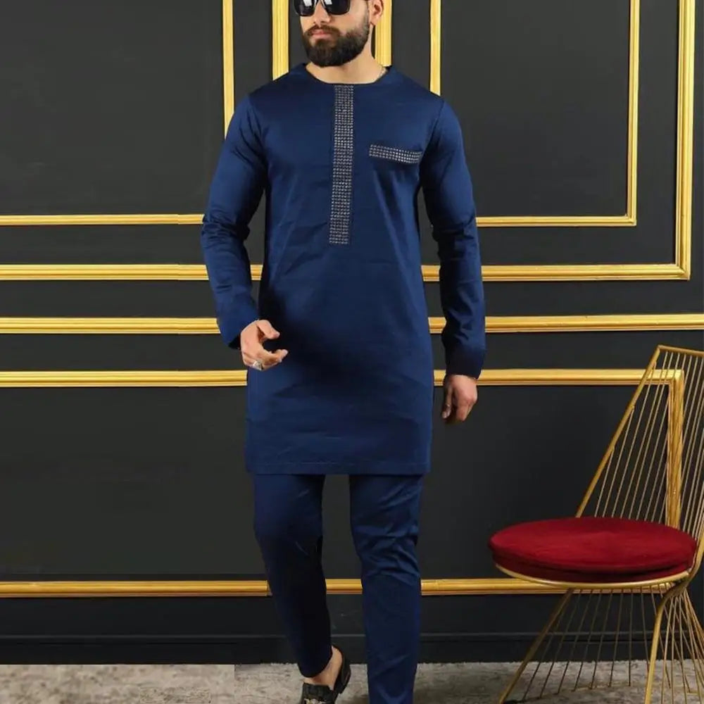 Ensemble Dashiki Homme Col Rond – CLEVI Paris