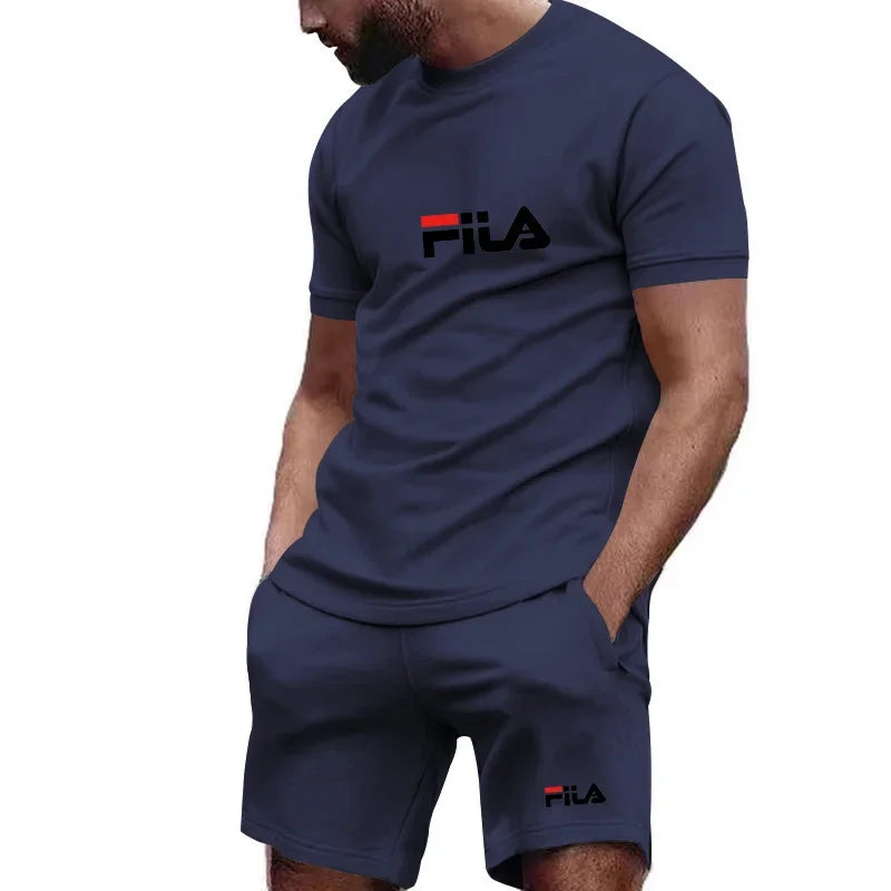 Ensemble Homme Jogging Outdoor T-Shirt Séchage Rapide + Short Sport Poches – CLEVI Paris