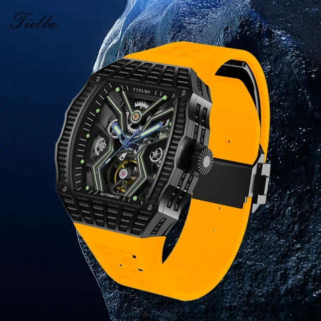 Montre Automatique Squelette Saphir Cristaux Homme – CLEVI Paris