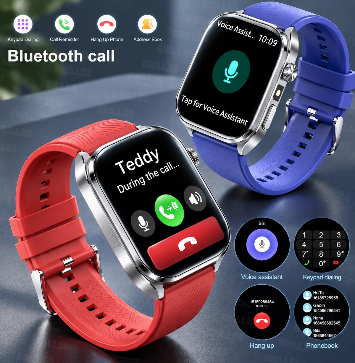 Montre Erilles ET572 AMOLED 2,01″ Bluetooth – CLEVI Paris