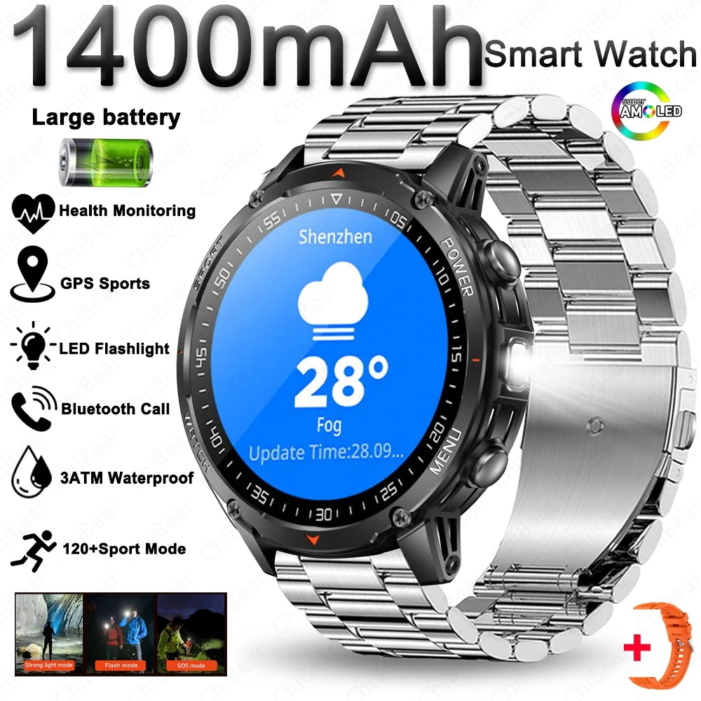 Montre ChiBear AMOLED 1,53″ lampe torche – CLEVI Paris