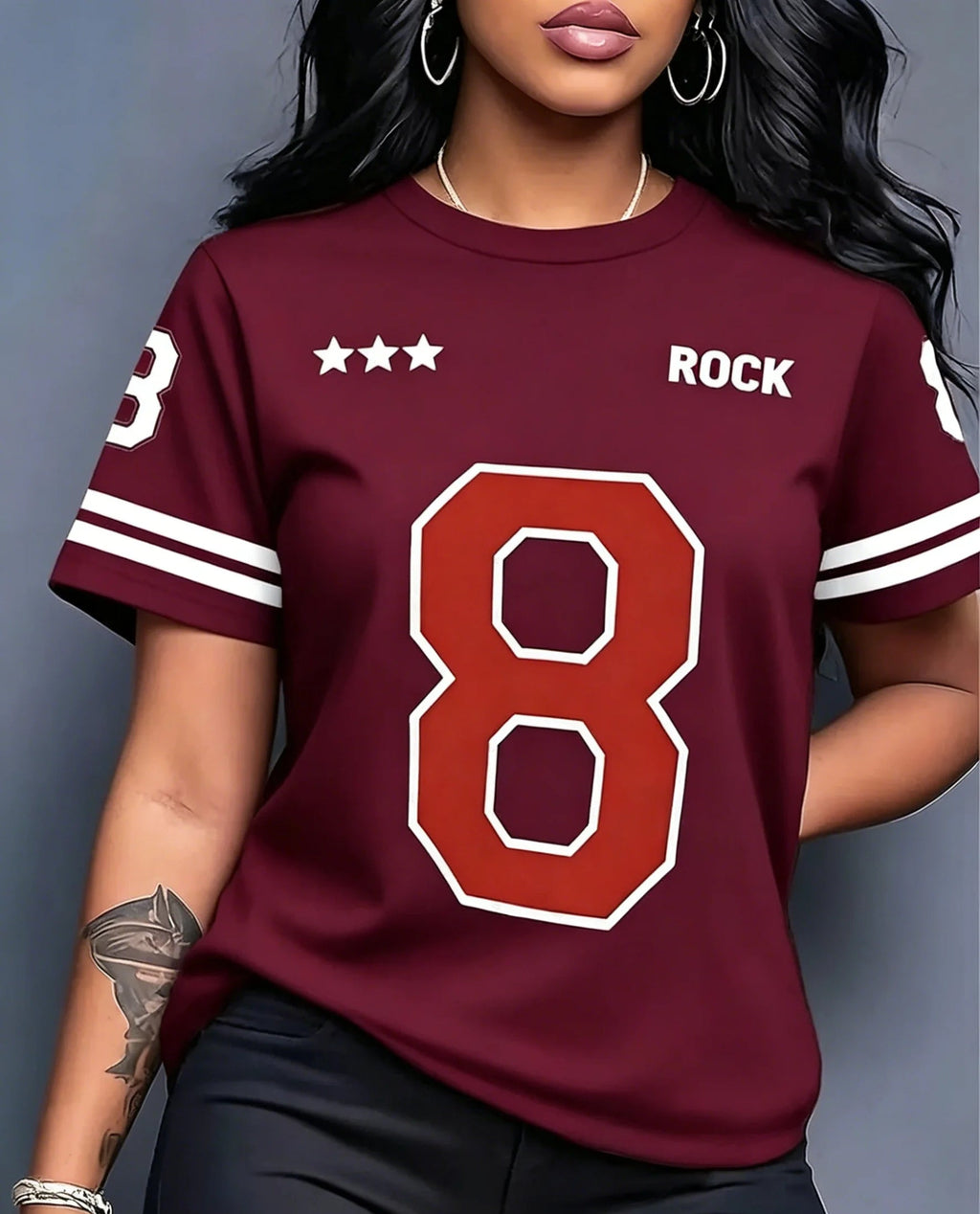 T-Shirt Femme Streetwear Imprimé Graphique Rock – CLEVI Paris