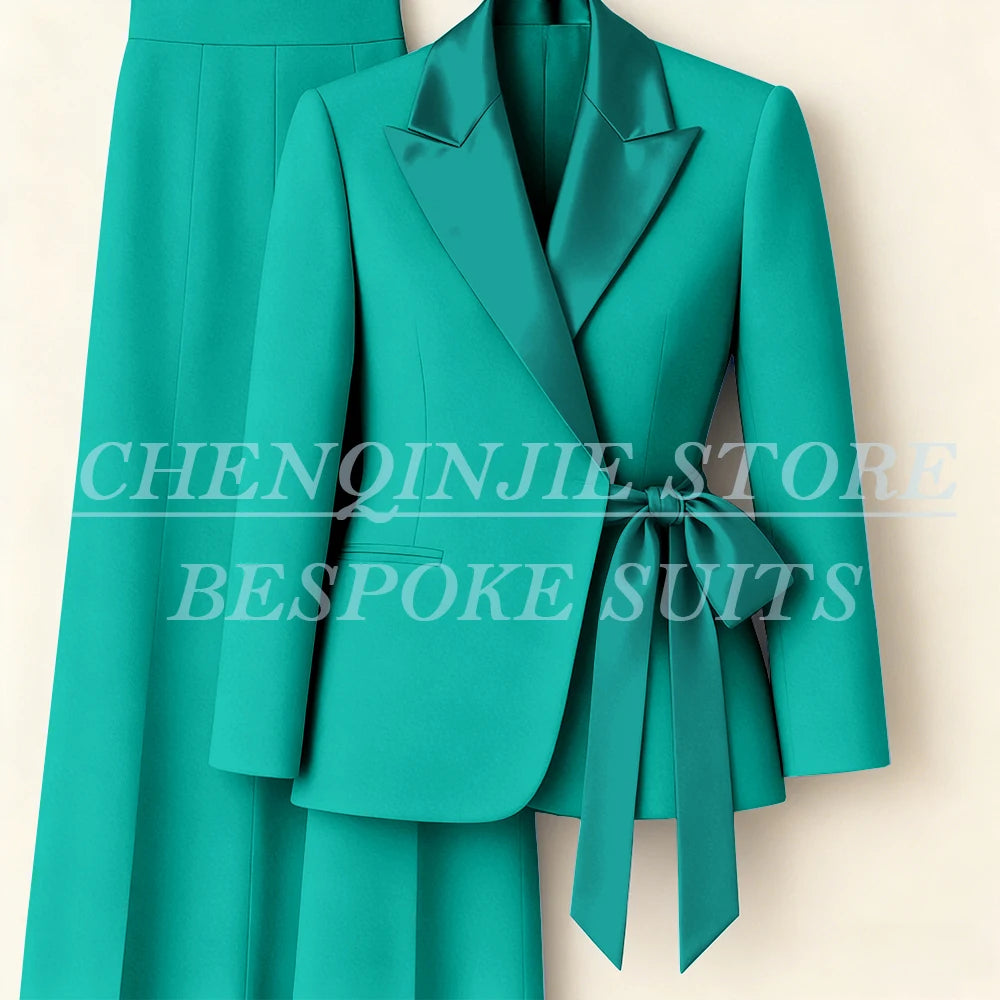 Tailleur femme blazer et pantalon large – CLEVI Paris