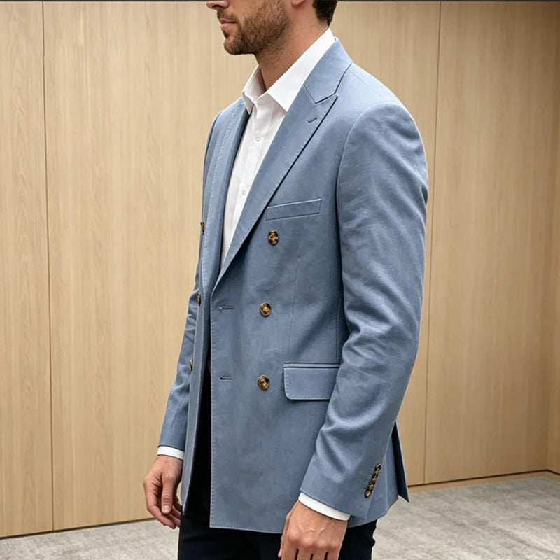 Blazer homme double boutonnage à revers – CLEVI Paris