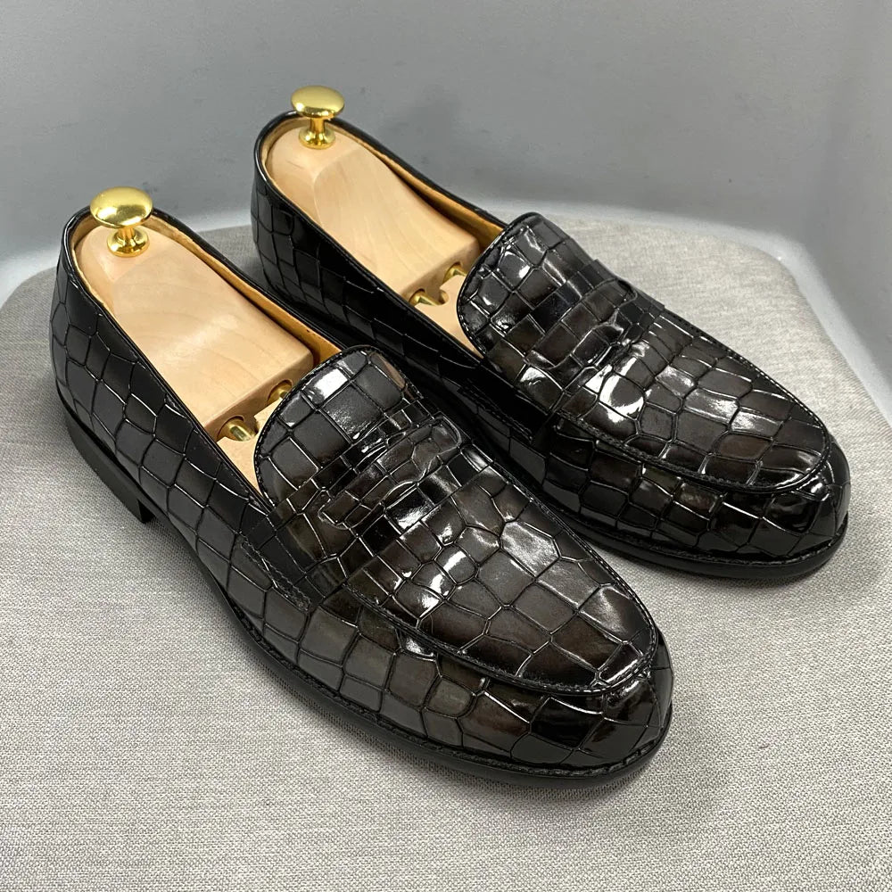 Mocassins penny homme en cuir – CLEVI Paris