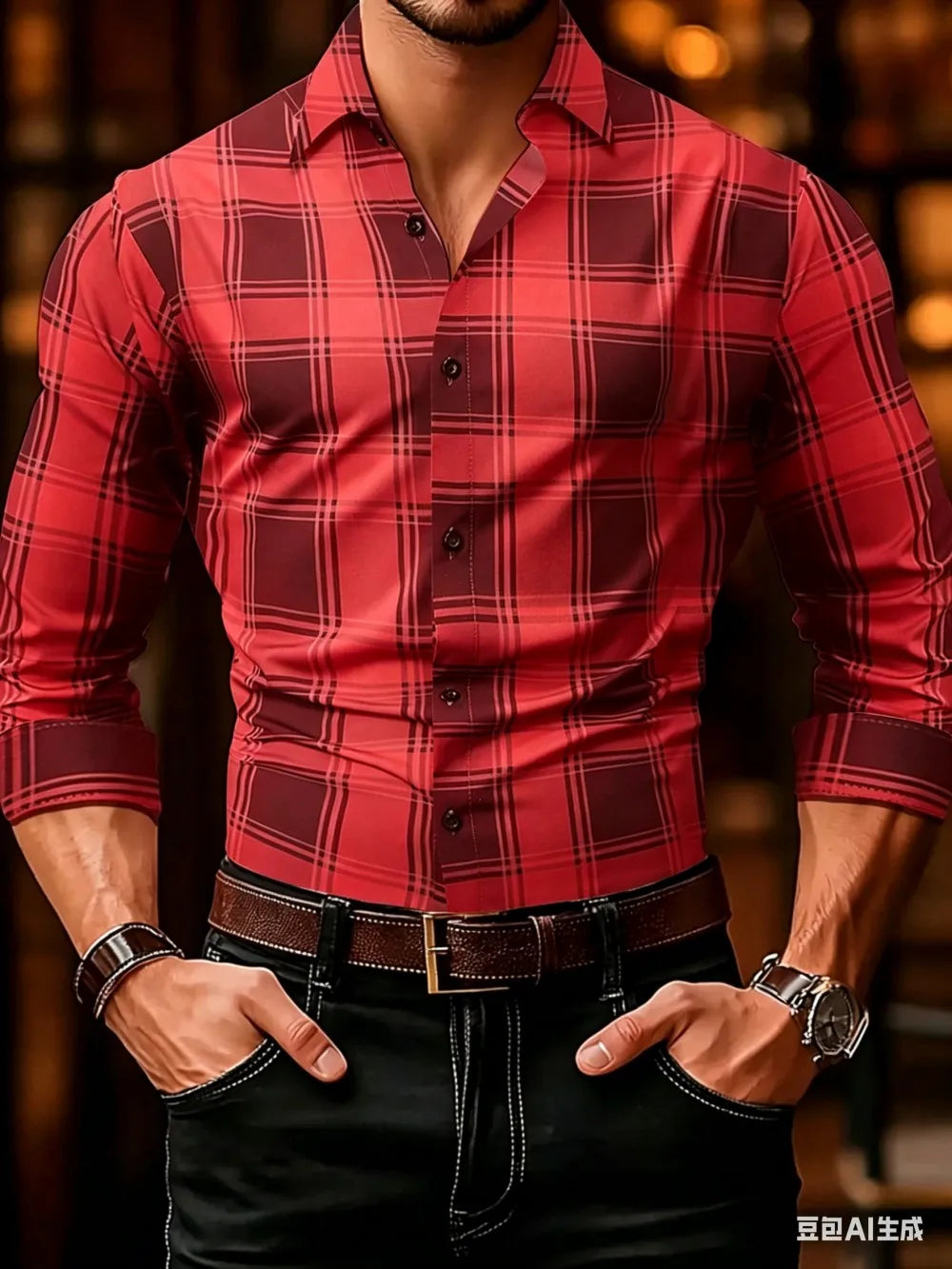 Chemise homme à carreaux casual business – CLEVI Paris