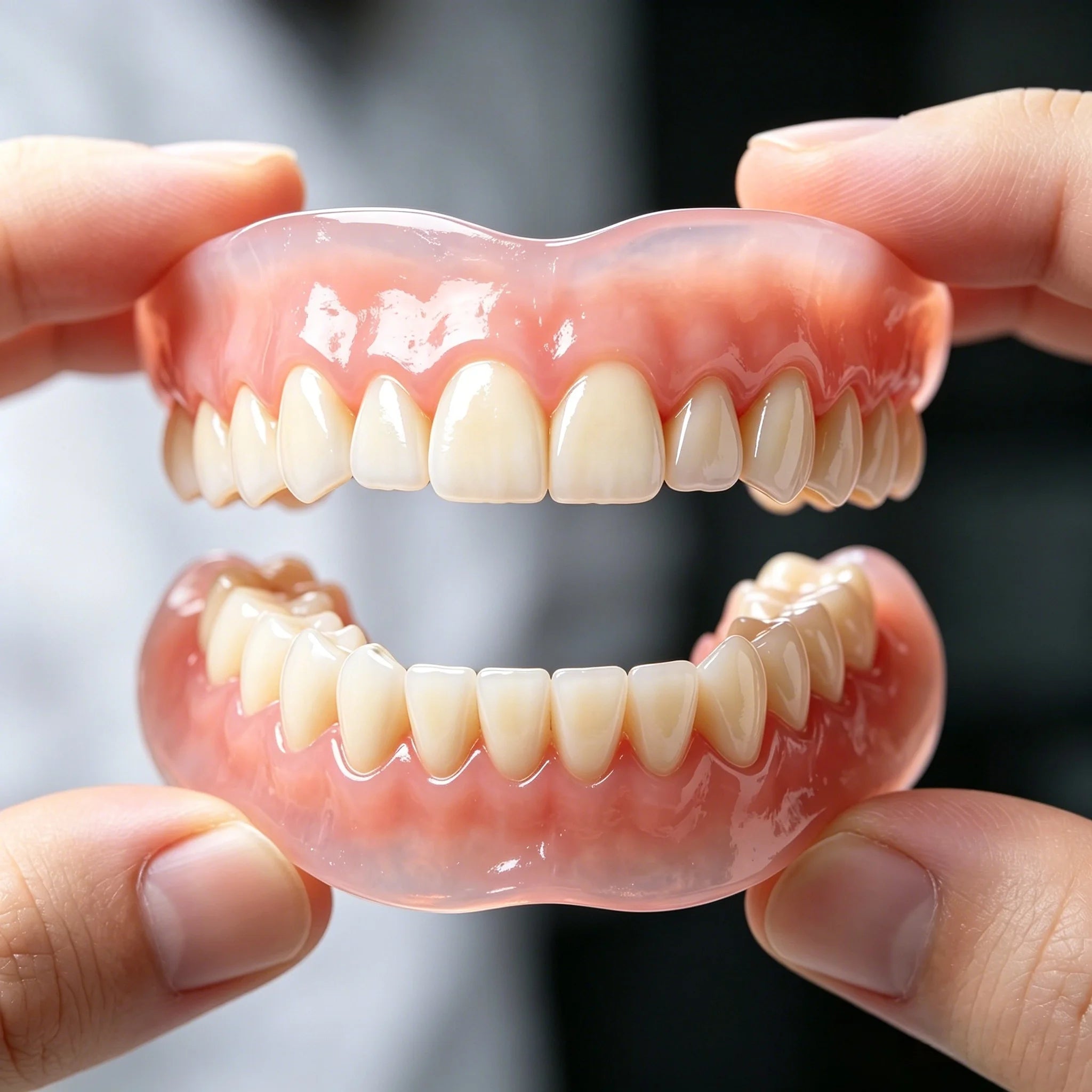 Dentier Complet Silicone – Fausses Dents Naturelles Haut & Bas | Confort Instantané