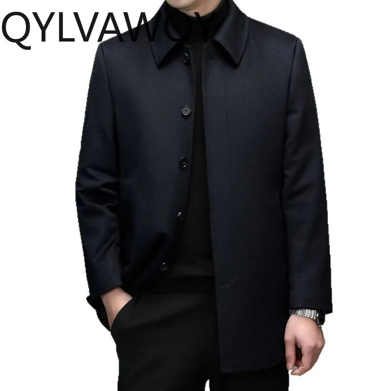 Manteau homme bleu marine à doublure amovible – CLEVI Paris