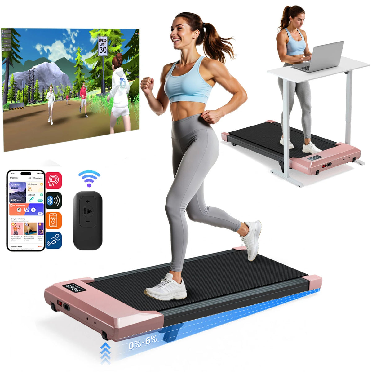 Tapis de marche Superun BA10-B avec écran LED – CLEVI Paris