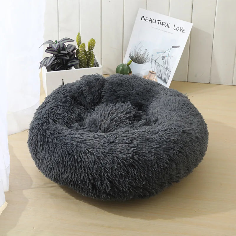 Panier rond en peluche pour chien et chat – CLEVI Paris