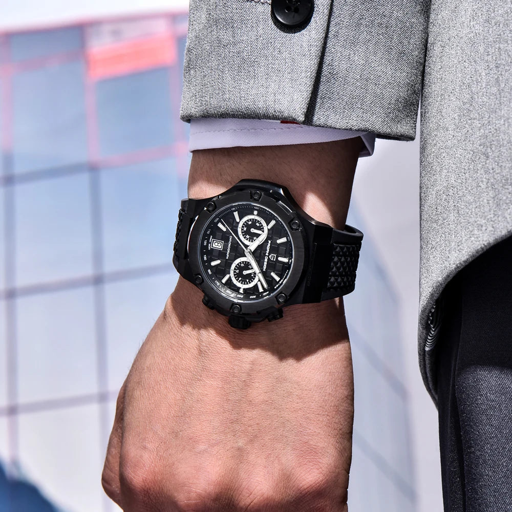 Montre Chronographe Homme Pagani Design PD-YS032 Quartz Saphir AR Lumineux 10 Bar Sport Luxe 5 Coloris – CLEVI Paris