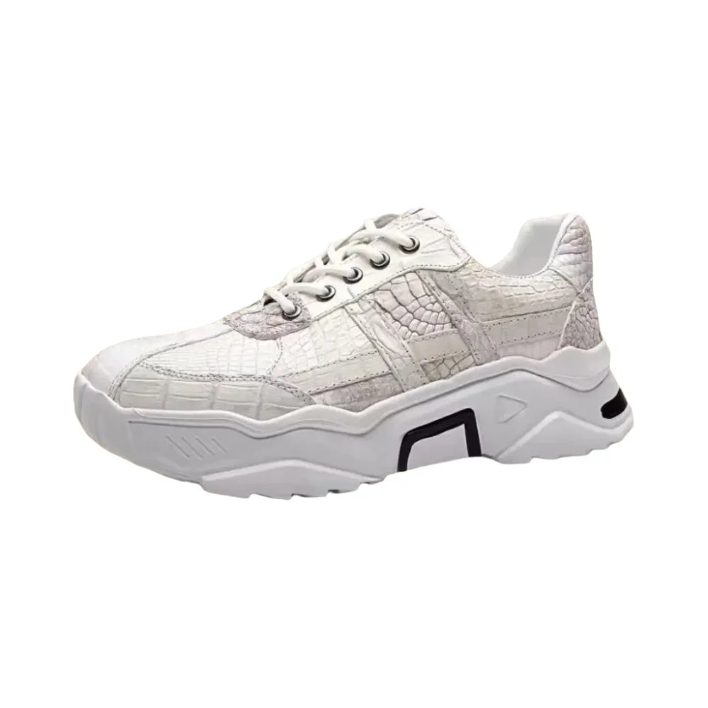 Sneakers basses homme ivoire à lacets – CLEVI Paris