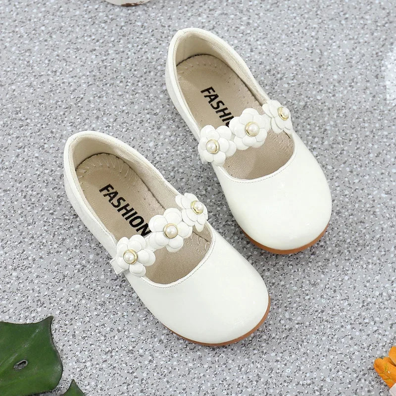 Chaussures plates fille à fleurs – CLEVI Paris