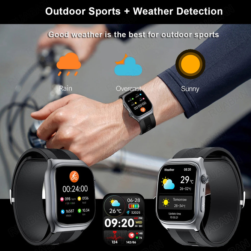 Montre RNABAU AMOLED incurvé 2,06″ Bluetooth – CLEVI Paris
